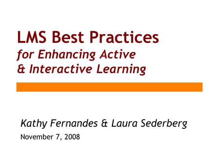 LMS Best Practices for Enhancing Active & Interactive Learning