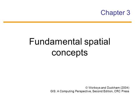 Fundamental spatial concepts