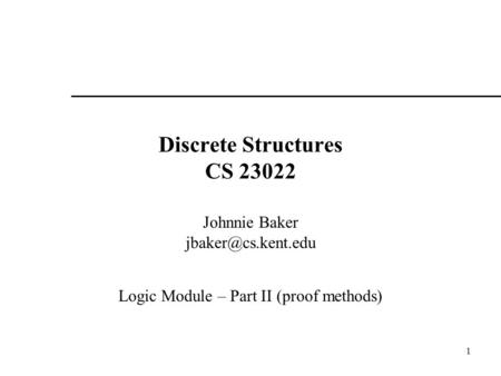 Discrete Structures CS 23022