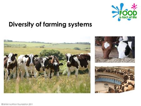 © British Nutrition Foundation 2011 Diversity of farming systems.