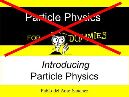 Particle Physics FOR Introducing Particle Physics Pablo del Amo Sanchez.
