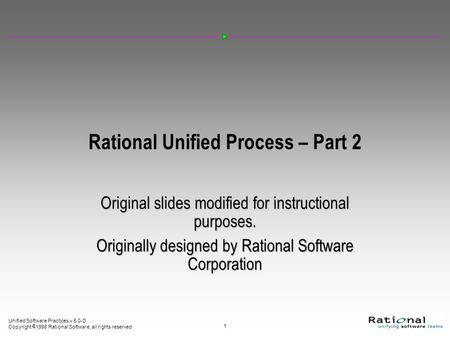 Rational Unified Process – Part 2