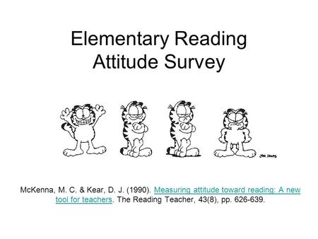 Elementary Reading Attitude Survey