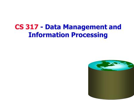CS 317 - Data Management and Information Processing.