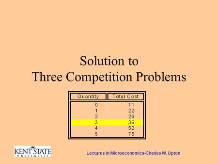 Lectures in Microeconomics-Charles W. Upton Solution to Three Competition Problems.