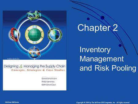 Chapter 2 Inventory Management and Risk Pooling.