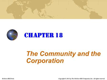 The Community and the Corporation