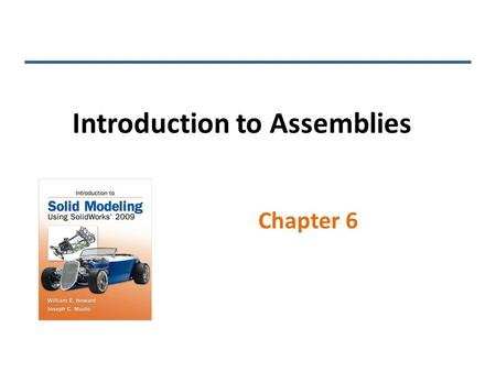 Introduction to Assemblies Chapter 6. Assemblies Assembly files consist of multiple parts and the mates that define constraints between parts By default,