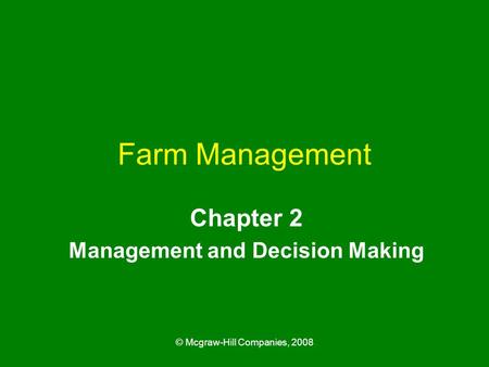 Chapter 2 Management and Decision Making