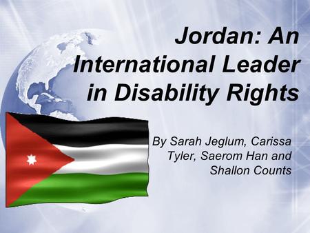 Jordan: An International Leader in Disability Rights