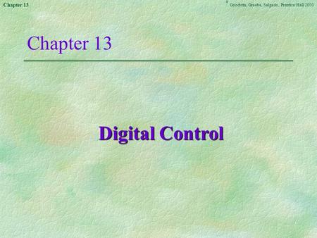 Chapter 13 Digital Control <<<13.1>>>