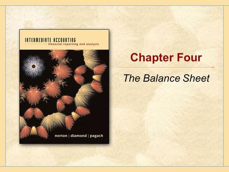 Chapter Four The Balance Sheet.