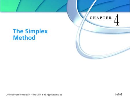 Chapter 4 The Simplex Method
