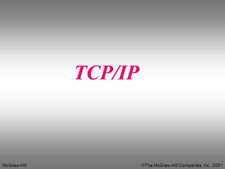 McGraw-Hill©The McGraw-Hill Companies, Inc., 2001 TCP/IP.