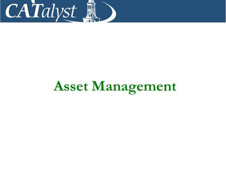 Asset Management.