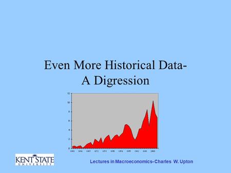 Lectures in Macroeconomics- Charles W. Upton Even More Historical Data- A Digression.