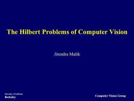 The Hilbert Problems of Computer Vision