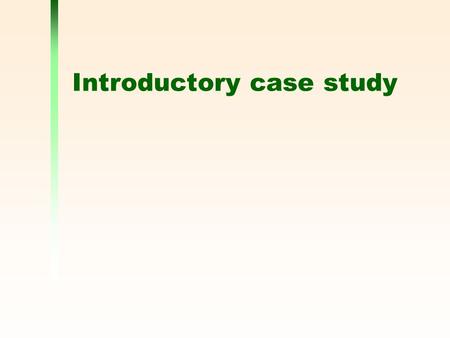 Introductory case study. 2 The problem The most difficult part of any design project is understanding the task you are attempting You have been contacted.