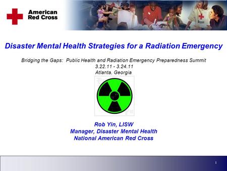 Corporate Strategy 1 Disaster Mental Health Strategies for a Radiation Emergency Bridging the Gaps: Public Health and Radiation Emergency Preparedness.