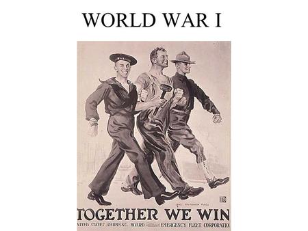 WORLD WAR I. Woodrow Wilson President of the U.S. U.S. should be honest, unselfish, and promote democracy Opposed imperialism Lead by moral example.