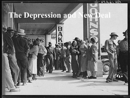 The Depression and New Deal. The Stock Market Crash and Underlying Causes of the Depression Why does the 20s bull market collapse? –Inflated stock values.