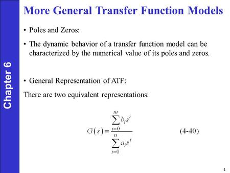 More General Transfer Function Models