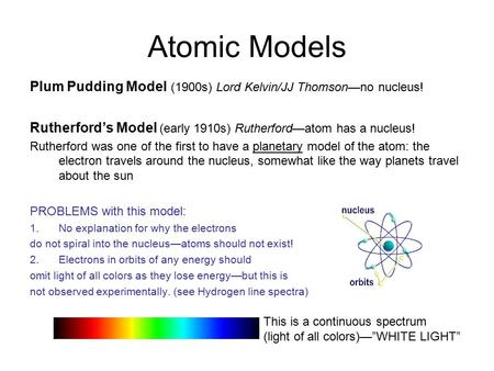 Chem 110/Math 90 Atomic Models
