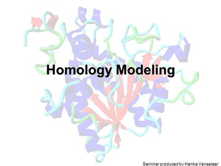 Homology Modeling Seminar produced by Hanka Venselaar.