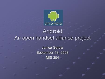 ppt presentation android operating system