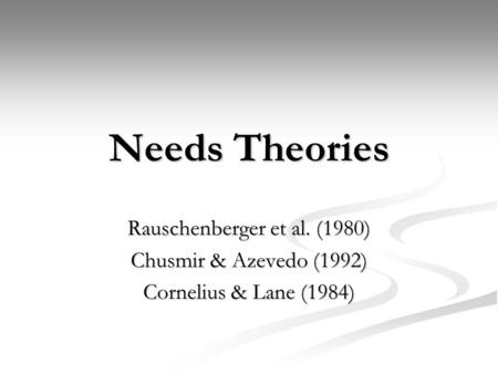 Rauschenberger et al. (1980)