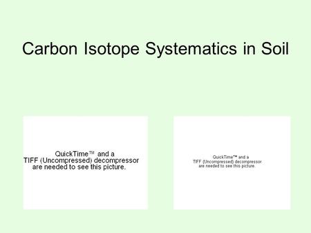 Carbon Isotope Systematics in Soil. Soil Pathway Summary Organic matter finds it’s way into soils and decomposes SOM (Soil Organic Matter) is further.