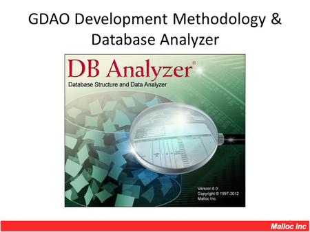 GDAO Development Methodology & Database Analyzer 1.