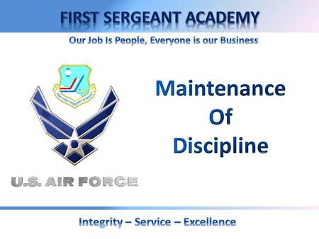 OVERVIEW  Airmen Development  The Air Force Professional  Core Values  Mentoring  Recognition  Airmen Reinforcement  Administrative Actions  Administrative.