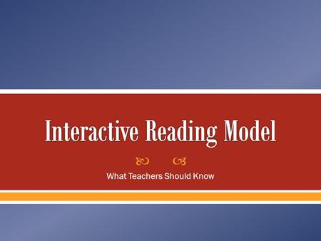 Interactive Reading Model