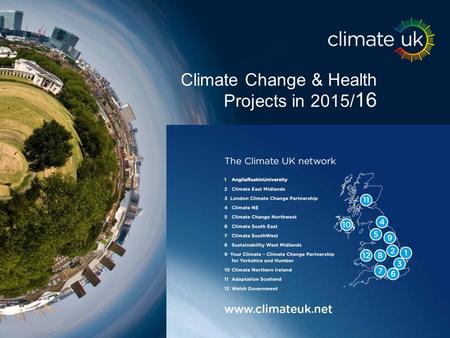 Climate Change & Health Projects in 2015/ 16.