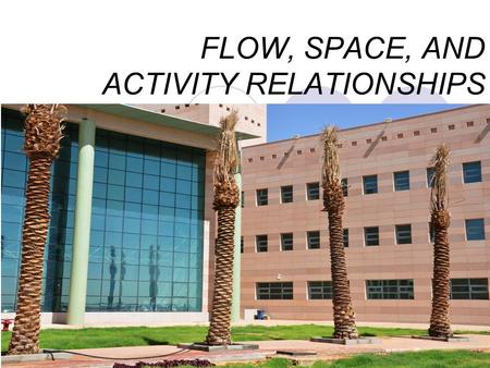 FLOW, SPACE, AND ACTIVITY RELATIONSHIPS