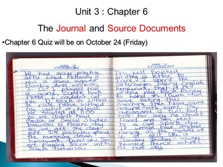 The Journal and Source Documents