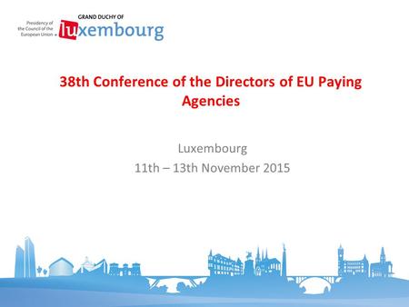 38th Conference of the Directors of EU Paying Agencies