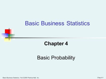 Chapter 4 Basic Probability