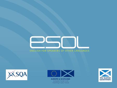SQA PDA in TESOL level 9 Scoping Study ‘ This strategy aspires to a fully professional workforce with recognised career structures. ESOL practitioners.