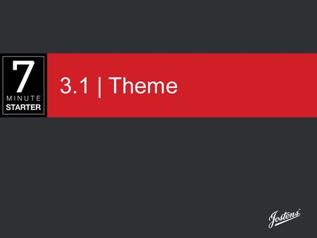 3.1 | Theme. STEP 1 - LEARN View this presentation to understand the purpose of a theme and how it is developed.