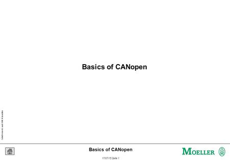 Schutzvermerk nach DIN 34 beachten 17/07/15 Seite 1 Basics of CANopen.