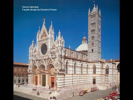 Siena Cathedral, Façade design by Giovanni Pisano.