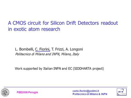 A CMOS circuit for Silicon Drift Detectors readout