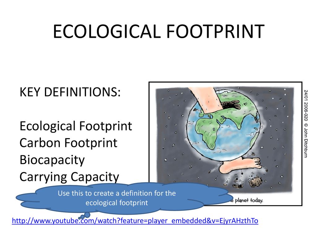 Use this to create a definition for the ecological footprint - ppt download