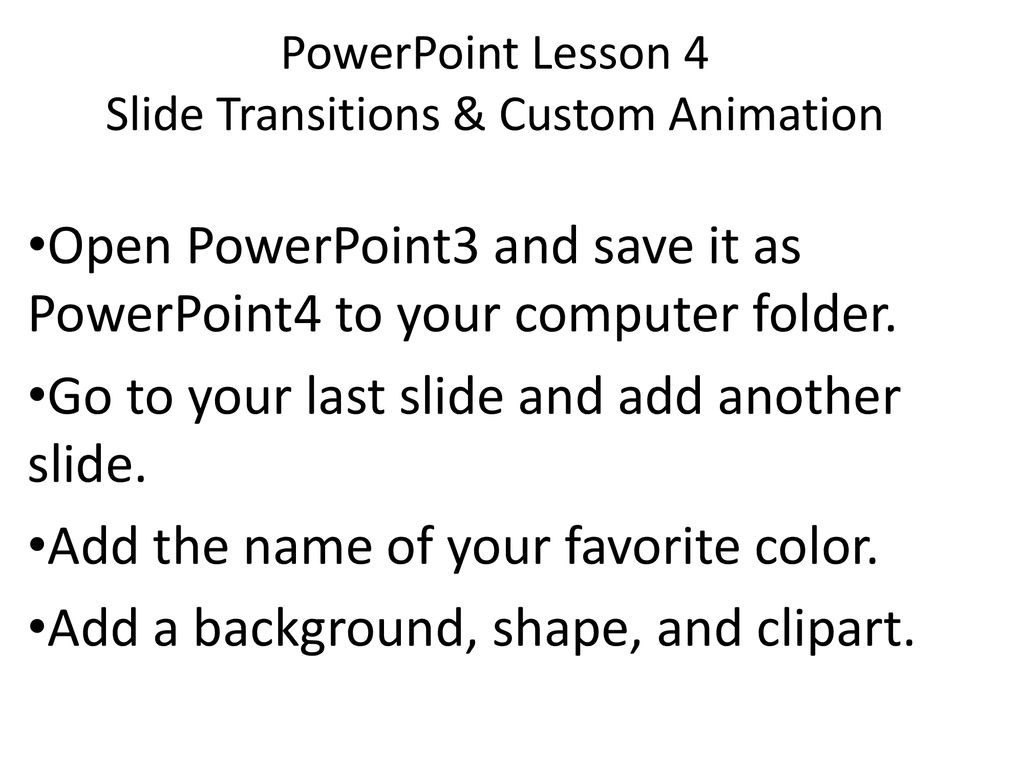 PowerPoint Lesson 4 Slide Transitions & Custom Animation - ppt download