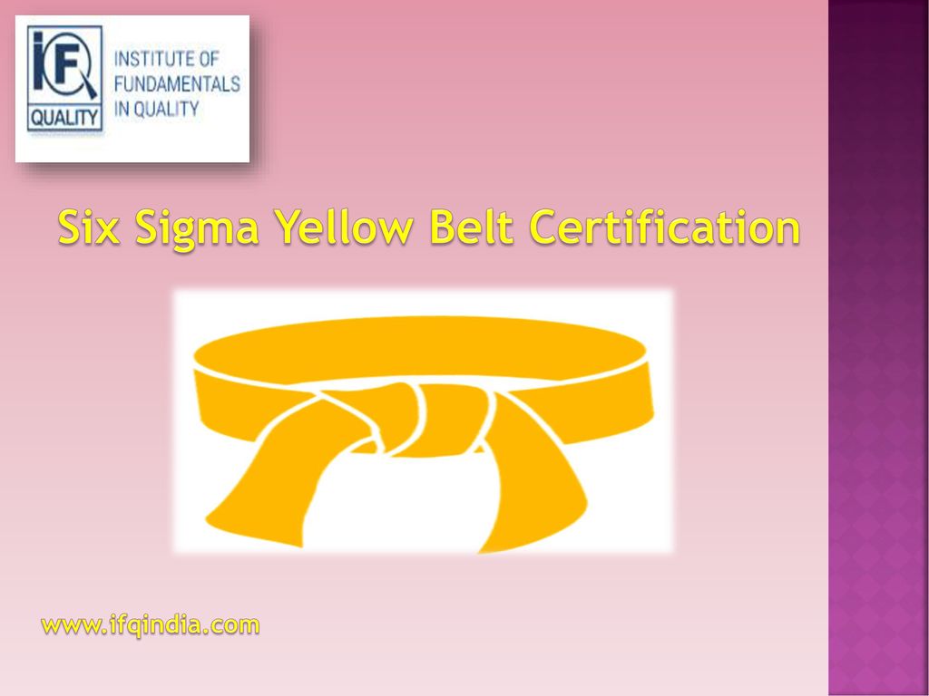 afvoer Reis kleding Six Sigma Yellow Belt Certification - ppt download