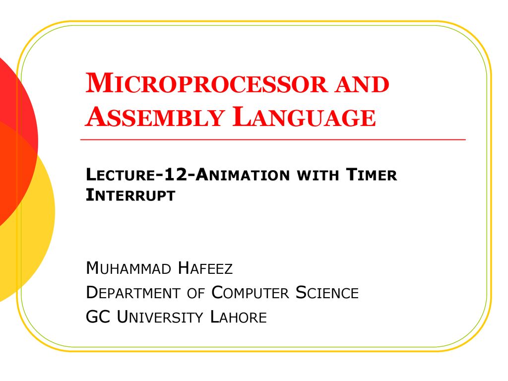 Microprocessor and Assembly Language - ppt download