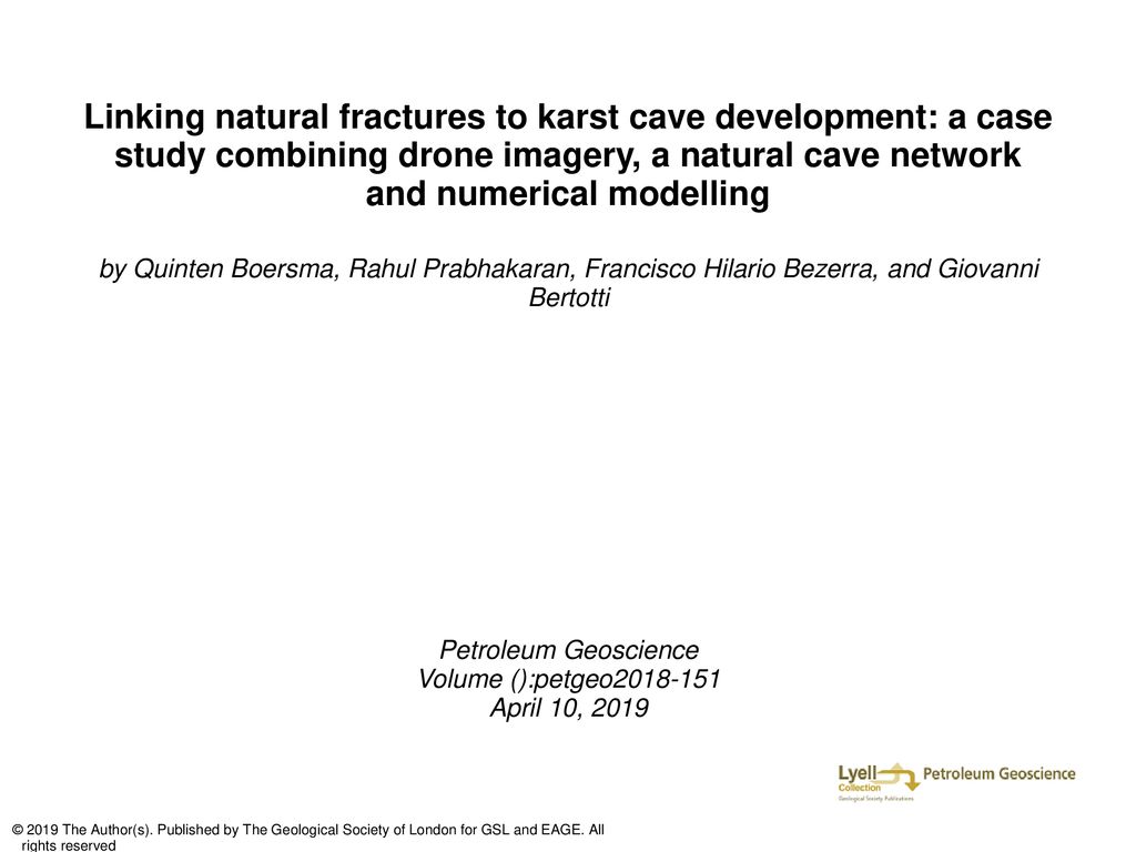 Linking natural fractures to karst cave development: a case study combining  drone imagery, a natural cave network and numerical modelling