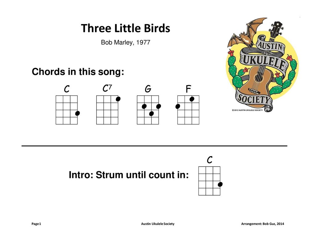 Птичка аккорды на гитаре. Three little Birds Боб Марли. Боб Марли на укулеле. Three little Birds солнце укулеле. Three little Birds текст.